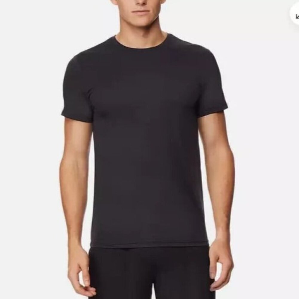 NEW 32 Degrees Men's L 3PK Short Sleeve Crew Neck T-Shirts Black